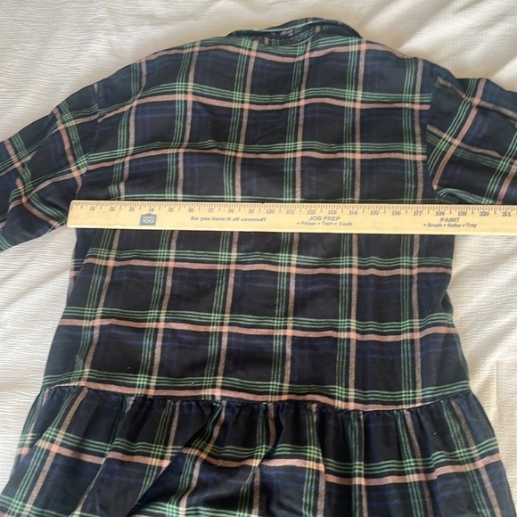 Uniqlo flannel plaid dress navy size extra small - Picture 6 of 8